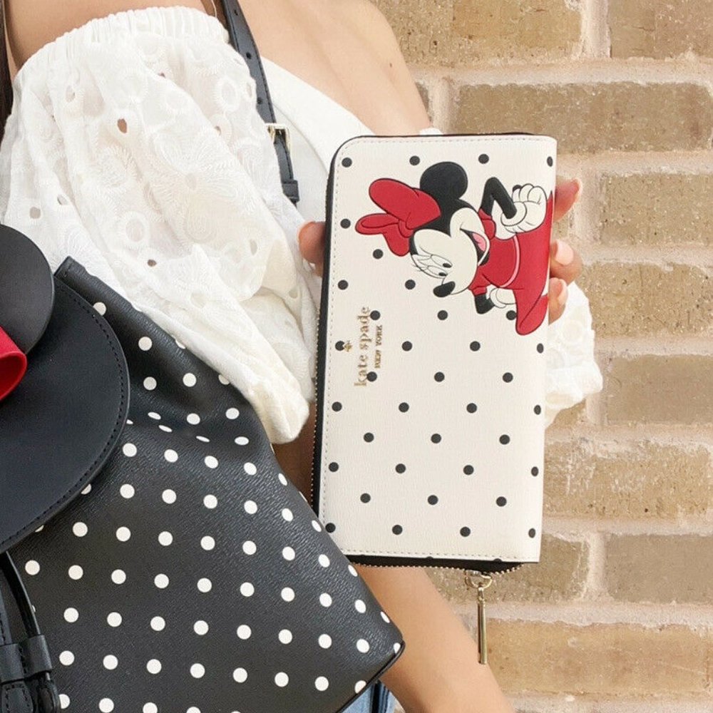Bundle Kate Spade Drawstring Flap Backpack Black + Wallet - Picture 12 of 13
